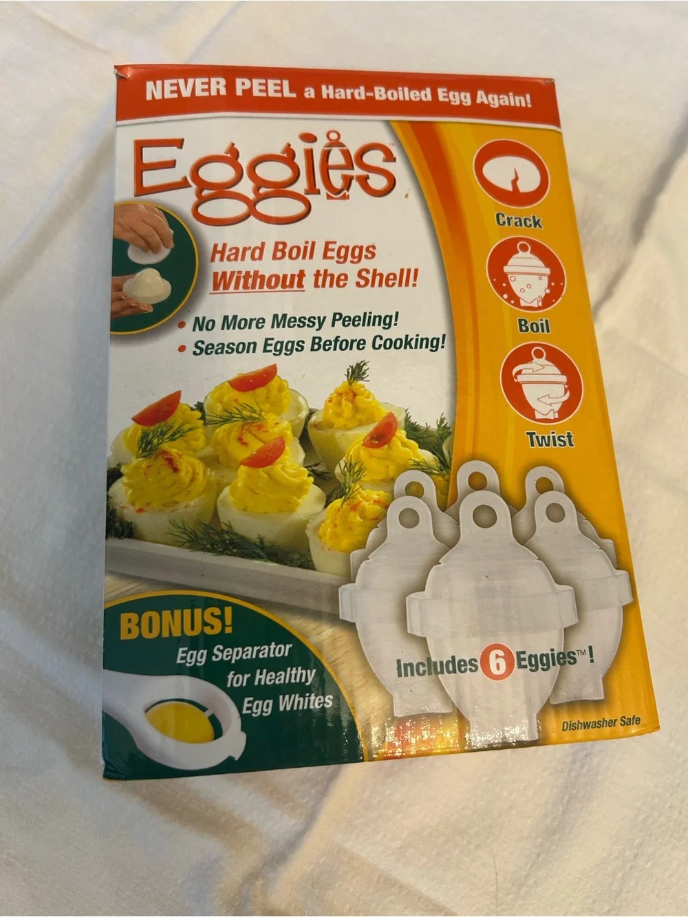 Eggies Hard Boil Eggs Without The Shell! 6 Eggies